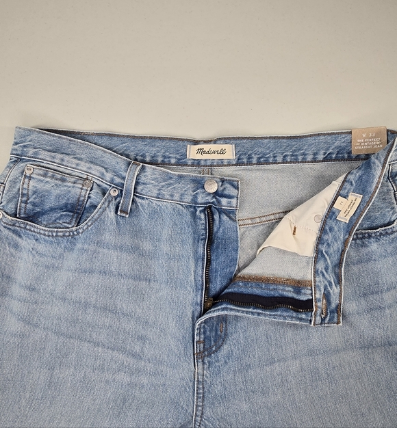 NWT Madewell The Perfect Vintage Straight High Rise Jeans Size 33 - Picture 9 of 15